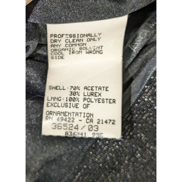 VTG Gunne Sax Jessica McClintock 9/10 Full Length Maxi Black Formal Gown Dress - Picture 8 of 12